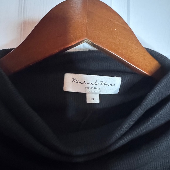 Michael Stars Denise Ribbed Mock Neck Long Sleeve Top - Picture 6 of 9